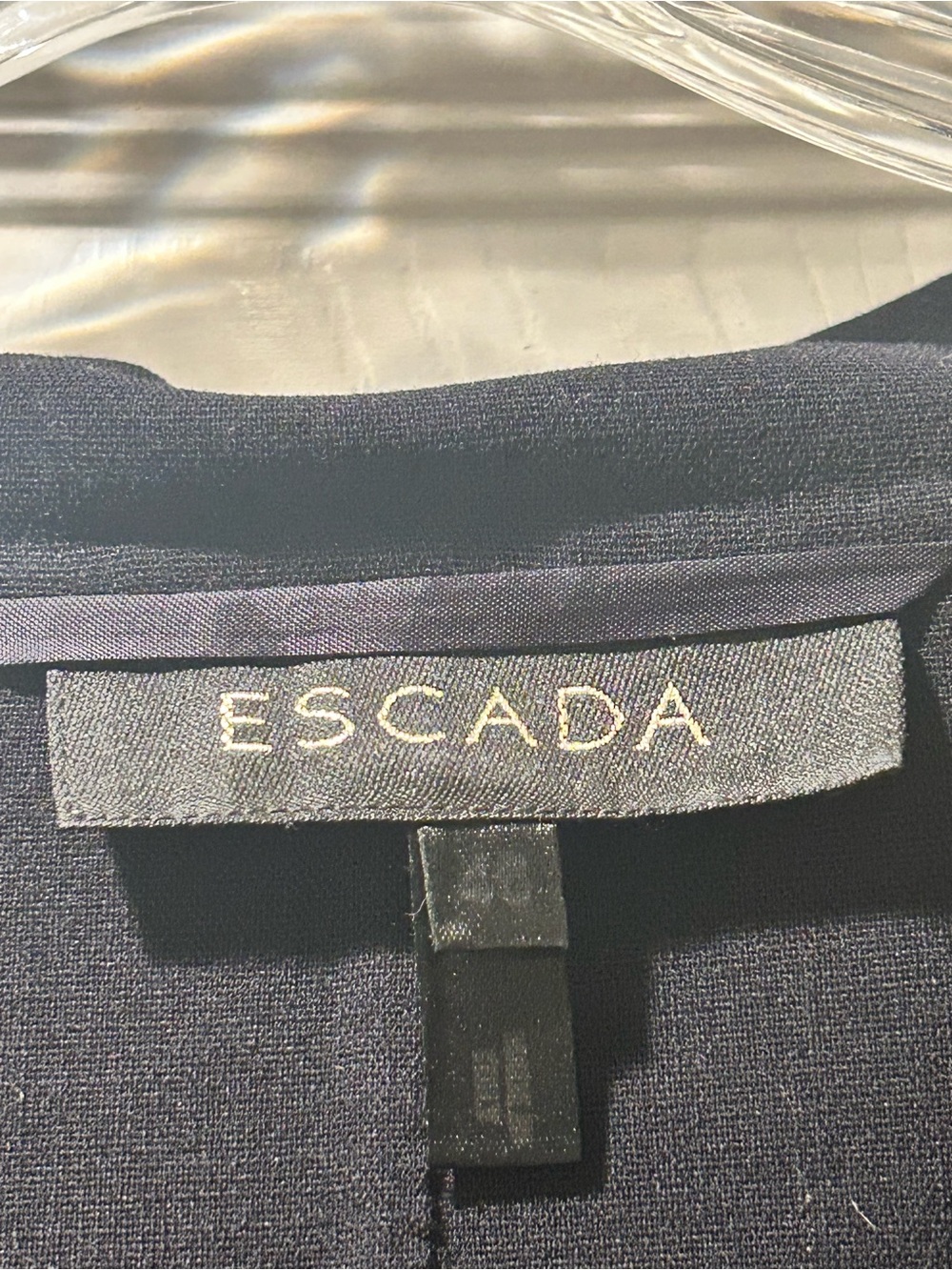 ESCADA Black Wool Elastin Blazer 46 EU - Picture 4 of 7